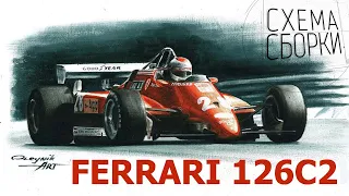 ОБЗОР модели болида Формулы 1 Ferrari 126C2 от компании Fujimi