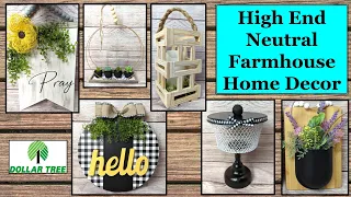 6 HIGH END NEUTRAL FARMHOUSE HOME DECOR DIYS | Dollar Tree DIY | Magnolia Design Co