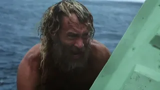 Tom Hanks escaping from the island | Cast Away movie (2000)
