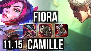 FIORA vs CAMILLE (TOP) | 10/0/3, 3.5M mastery, 1700+ games, Legendary | KR Grandmaster | v11.15