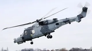 British Royal Navy - Wildcat HMA Mk2 Naval (AW159 Naval) Helicopter Inaugural Flight [480p]