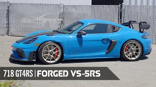 Porsche Cayman GT4 RS on Apex VS-5RS Forged Wheels