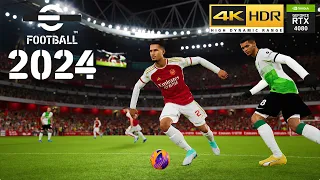 eFootball 2024 | Arsenal vs Liverpool | EMIRATES FA CUP | RTX 4080 REALISTIC GAMEPLAY @ 4K 60FPS HDR