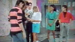 nkotb on the Mickey Mouse Club teaching the new kids dance