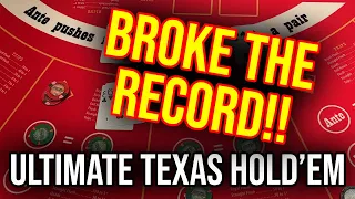 HUGE WIN!! RECORD WIN STREAK!? ULTIMATE TEXAS HOLD’EM! LIVE February 24th 2023