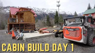 BUILDING MY DREAM CABIN IN ALASKA | DIY Cabin Build Day 1