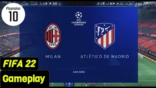 FIFA 22 | AC Milan vs Atletico Madrid | San Siro | Suarez | Champions League Full Gameplay