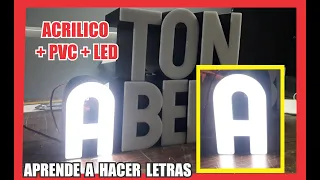 HOW TO MAKE ACRYLIC LETTERS // Acrylic + PVC + LED