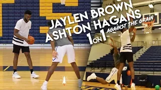 Boston Celtics Guard Jaylen Brown vs 5-Star Ashton Hagans EPIC 1 on 1 #AgainstTheGrain