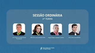 14ª SESSÃO PRESENCIAL DA SEGUNDA TURMA DO TRT20  - 21/05/2024