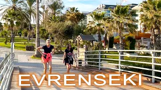 SIDE EVRENSEKI Promenade Heute 21.3. 2024 Strand. Meer #evrenseki #side #türkei #sideturkey