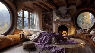 🌧️  Rainy Night in Cozy Bedroom : A Cozy Haven with Fireplace and Rain sound for Relaxing