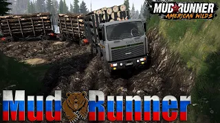 МАЗ МЗКТ БЕЛАРУСЬ Автопоезда Лесовозы Timber trucks Прицеп Лесовоз PR-48L 4 для Spintires: MudRunner