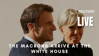 LIVE: The Macrons arrive at the White House