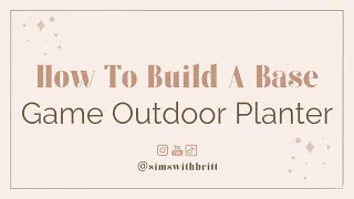 Sims 4 - How To Build An Outdoor Planter | Base Game | No CC Build | #shorts #tutorial #sims4