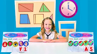 Nastya está aprendiendo sobre los 5 sentidos y otras historias para niños