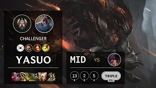 Yasuo Mid vs Akali - KR Challenger Patch 11.24