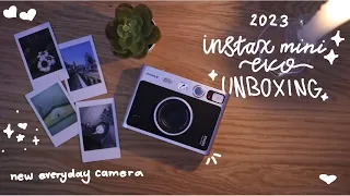 Fujifilm Instax mini Evo hybrid camera unboxing aesthetic  📸 new everyday photo camera 🖤