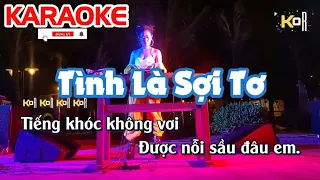 Karaoke Tình Là Sợi Tơ Remix - Tone Nam | Âm Thanh Chuẩn, Cực Hay, Cực Bốc