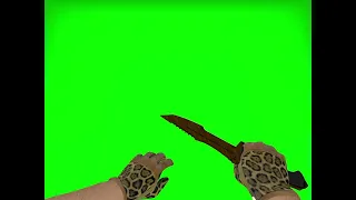 CSGO Knife Greenscreen - Huntsman Tiger Tooth and Queen Jaguar driver gloves Chroma Key POV