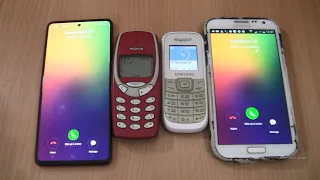 Double OPPO fake on Samsung Note 2+A51 via Fake call+Nokia 3310+Samsung 1200M Incoming call