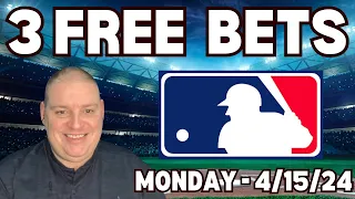 Monday 3 MLB Picks & Free Betting Predictions - 4/15/24 l Picks & Parlays l #mlbbets