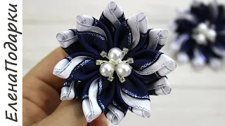 Цветок из ленты / Flor de fita / DIY / Канзаши / Kansasi bow ЕленаПодарки МК