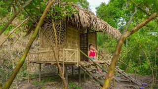 Full Video - 200 Day Complete Bamboo House , DIY , Survival Shelter , Bushcraft in Forest