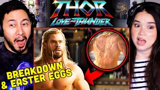 THOR LOVE & THUNDER Trailer Breakdown Reaction! | Easter eggs & Details You Missed!