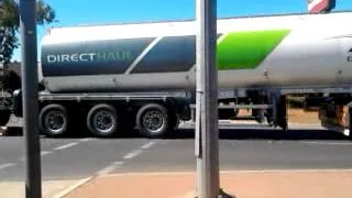 Very long road train in Alice Springs