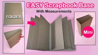 MINI Scrapbook Base Tutorial With Measurements | Craft Ideas | School Project