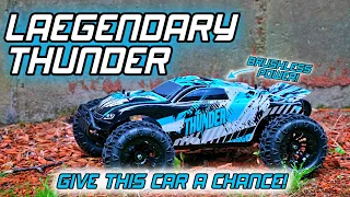 Laegendary Thunder - 1/10 RTR Brushless Amazon Basher Under $300 - Full Review, Unboxing, Speed Run