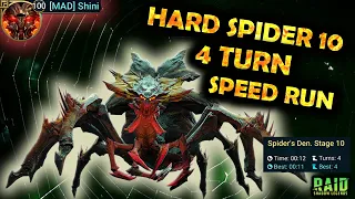 Hard Spider 10 Four Turn Speed Run, Conquer Skavag - FT Gnut and Acrizia  I Raid: Shadow Legends