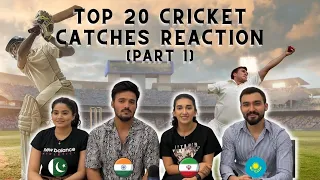 Reaction to 20 Great Catches in Cricket | Blue Army | Jadeja | Virat Kohli | Foreigners React