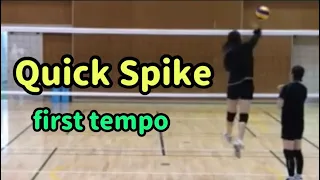 【Quick Spike】How to spike/first tempo【volleyball】