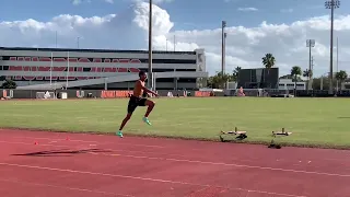 16.00m triple jump from 6 steps with walk in approach