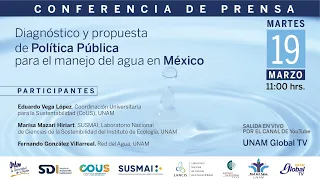 Diagnóstico y propuesta de Política Pública para el manejo del Agua en México