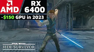 STAR WARS Jedi Survivor | AMD RX 6400 | i9 9900K | PCI-E 3.0 | 1080p Gameplay