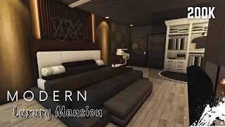 Warm Modern Luxury Mansion Speed Build | ROBLOX Bloxburg | 200k