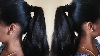 Try this 2 mins High Ponytail With just one Hair Band| No Hair accessories ponytail| Easy Ponytail