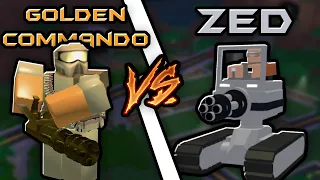 Zed vs. Golden Commando - Roblox Tower Battles