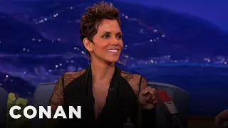 Halle Berry Teaches Conan How To Apply Perfume | CONAN on TBS