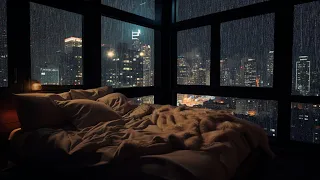 Listen And Enjoy The Heavy Rain In The City | Relaxing Sounds Help You Relieve Stress & Sleep Better