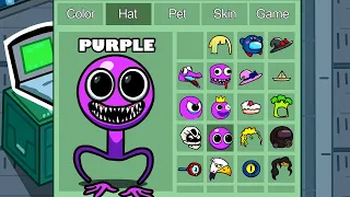 Purple (RainBow Friends) in Among Us ◉ funny animation - 1000 iQ impostor