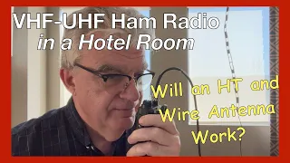 Simple VHF UHF Hotel Room Setup for Ham Radio