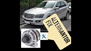 Mercedes w164 ML alternator remove and repair