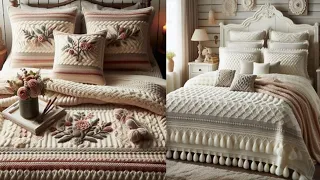 😱 amazing collection bedsheet knitted with wool|crochet bedsheet|share ideas|#crochet #trending