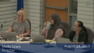 School Board Meeting August 13, 2019