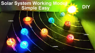 solar system working model with lights - innovative ideas | science project exhibition | craftpiller