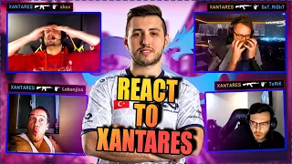 CS GO PROS & CASTERS REACT TO XANTARES PLAYS